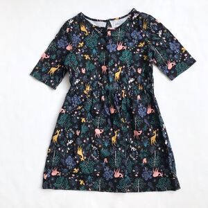 Old Navy forest animal print  dress EUC S(6/7Y)